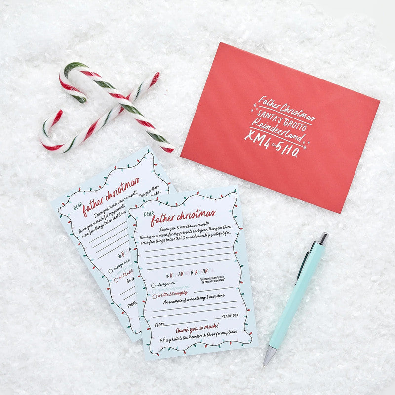 Letters to Santa with Printed Envelopes 10/Pack