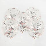 Hello Little One' Confetti Filled Latex 12" Balloons 5Ct