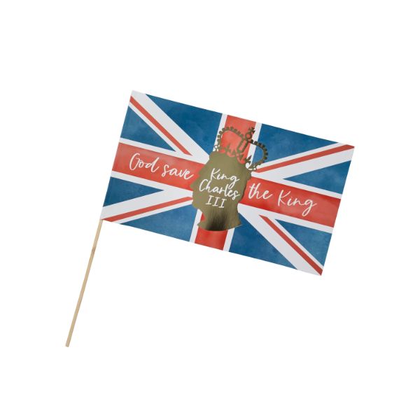 King Charles Paper Flags 6Pcs