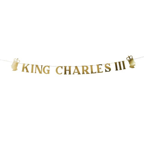 King Charles III Gold Banner 2M