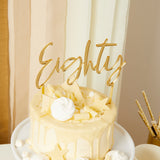 Gold 'Eighty' Acrylic Cake Topper