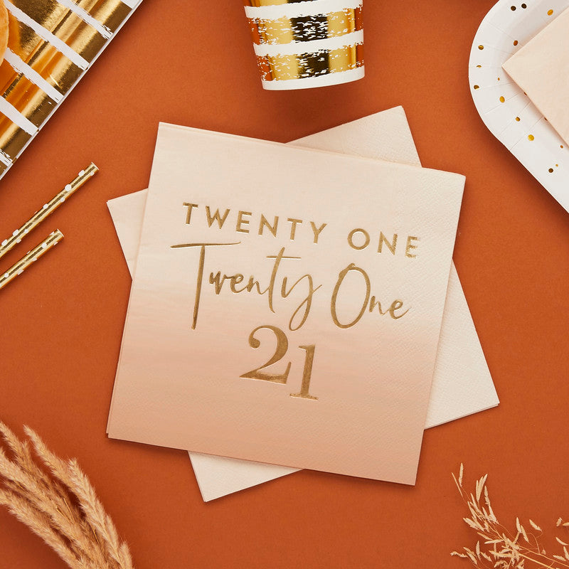 Twenty One Paper Napkins 165x165mm 16/Pack