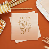 Fifty Paper Napkins 165x165mm 16/Pack