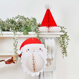 Santa Honeycomb Decorations Set 2 Pack