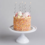 Silver Curly Candles 12/Pack