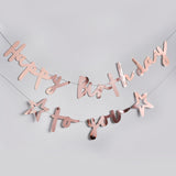 Rose Gold 'Happy Birthday To You' Banner 4m