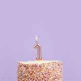 Rose Gold Number '1' Candle