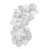 Balloon Garland Arch Kit – 64pcs/Pack Rose Silver, White & Confetti Balloons