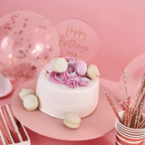 Acrylic Cake Topper & x2 Rose Gold Sticker Sheets