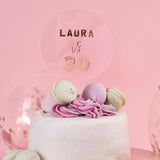 Acrylic Cake Topper & x2 Rose Gold Sticker Sheets