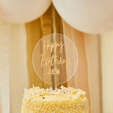 Acrylic Cake Topper  & x2 Gold Sticker Sheets