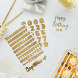 Acrylic Cake Topper  & x2 Gold Sticker Sheets