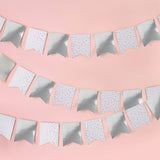 Silver Foiled Flag Bunting 10m