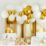 Gold Metallic Balloon & Streamer Backdrop Set
