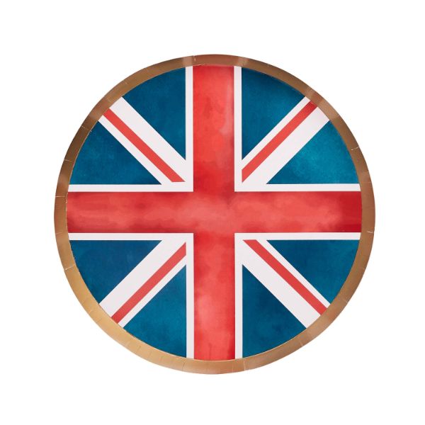 Union Jack Paper Plate 8Pcs
