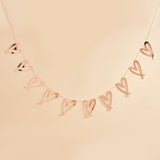 Rose Gold Heart Garland 2m