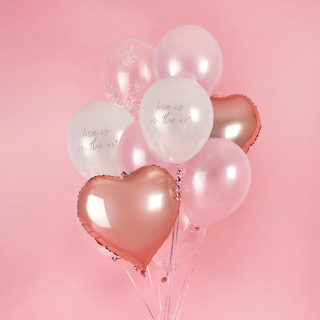 Valentine Latex & Foil Balloon Bundle 12/Pack