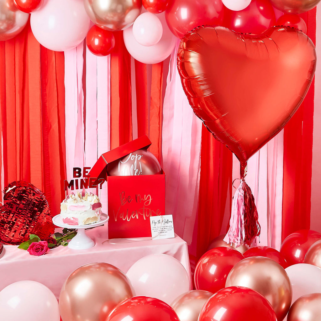 Giant Heart 32" Foil Balloon with Tassels