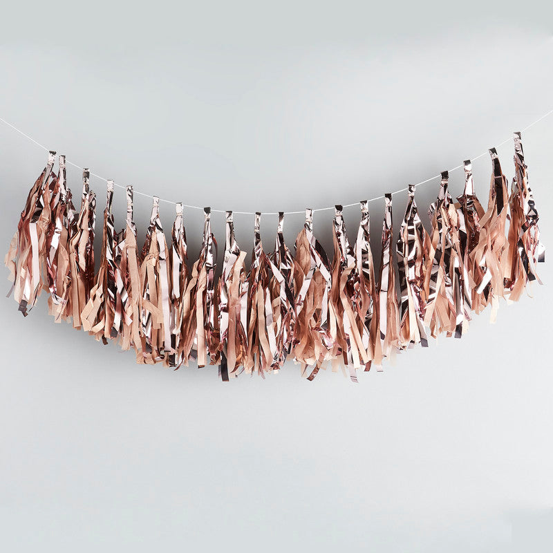 Rose Gold Tassel Garland 3m
