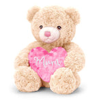 18cm Keeleco Bramble Bear W/Heart 2 Asstd