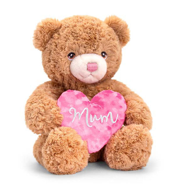 18cm Keeleco Bramble Bear W/Heart 2 Asstd