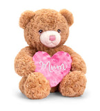 18cm Keeleco Bramble Bear W/Heart 2 Asstd