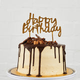 Gold 'Happy Birthday' Acrylic Cake Topper