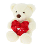 30cm Keeleco Cream Barney Bear with Heart