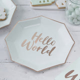 Hello World Paper Plates 
