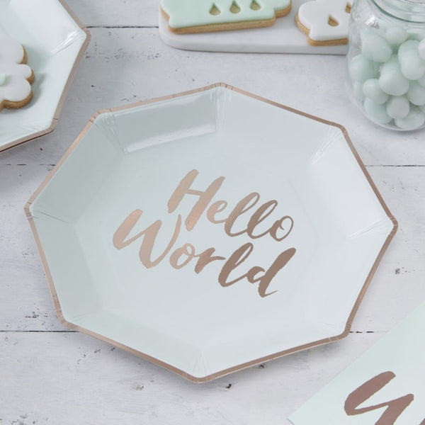 Hello World Paper Plates 