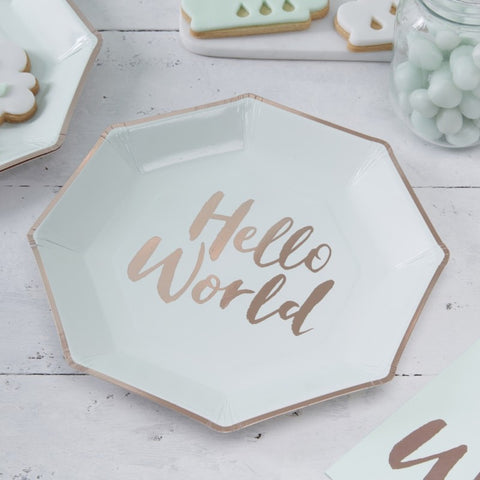 Hello World Paper Plates 
