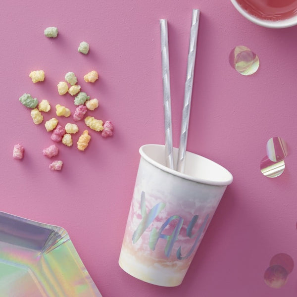 Iridescent Party Paper Cups 
