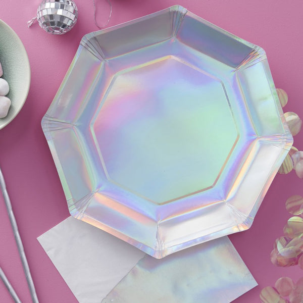 Iridescent Party Paper Plate Iridescent 