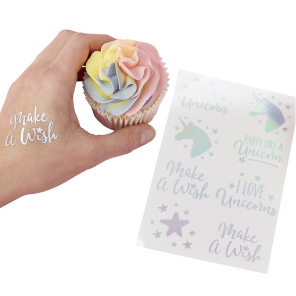 Make A Wish Tattoos Unicorn Iridescent 