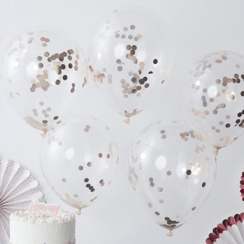 Pick & Mix Rose Gold Confetti Balloons 