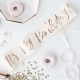 Pick & Mix Rose Gold Birthday Sash 