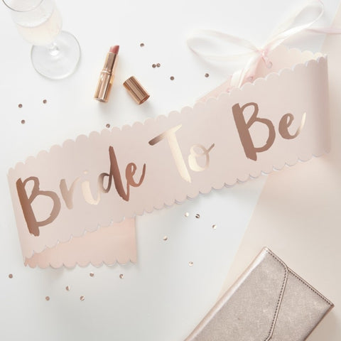 Pick & Mix Rose Gold Bride To Be Sash